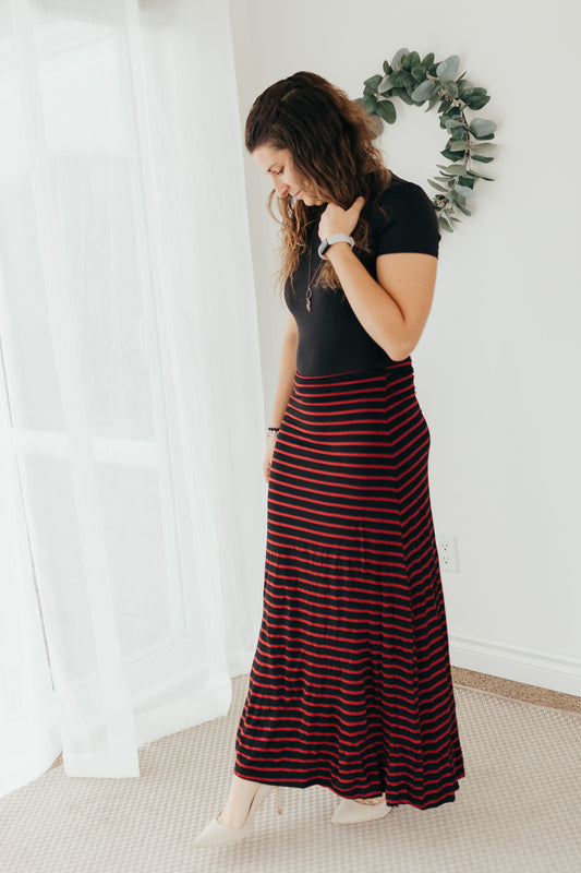 Striped Maxi Skirt
