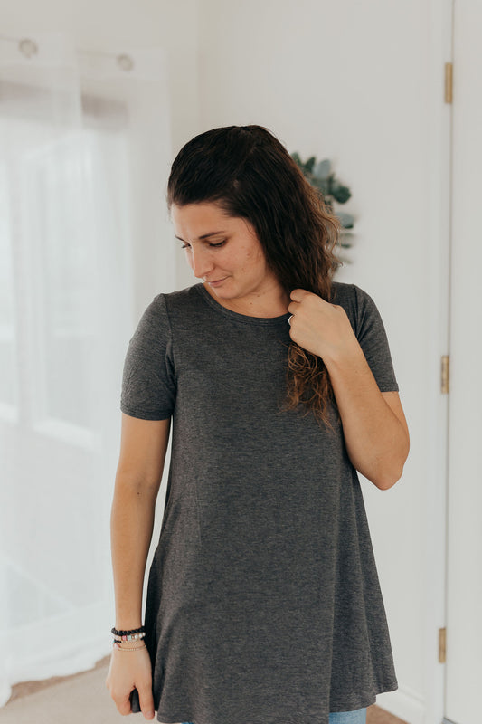 Gray Tunic Top