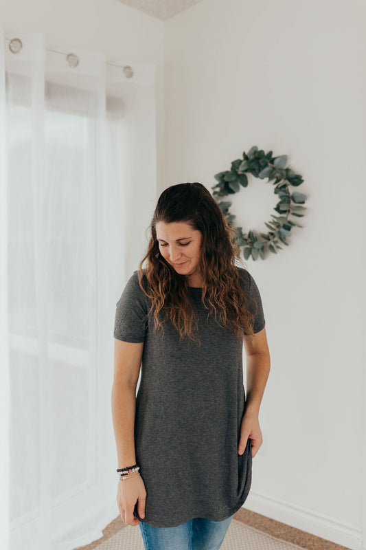 Gray Tunic Top