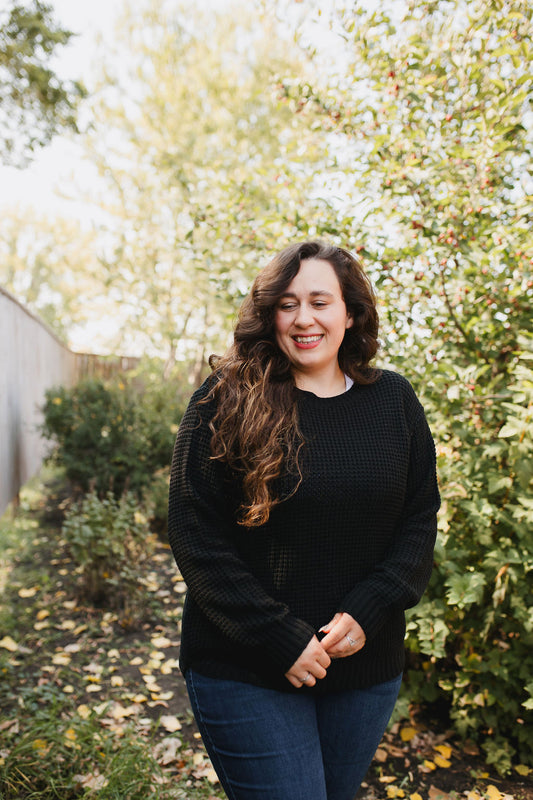 Pull Over Sweater-Black