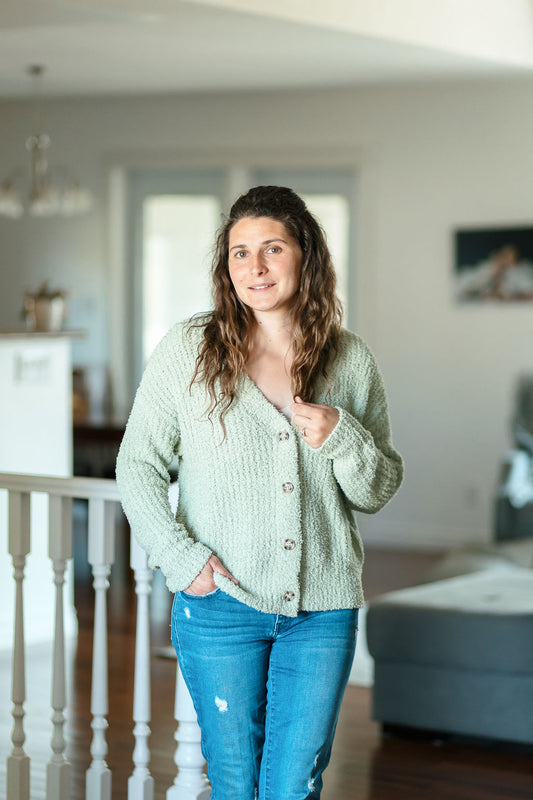 Cropped Popcorn Cardigan