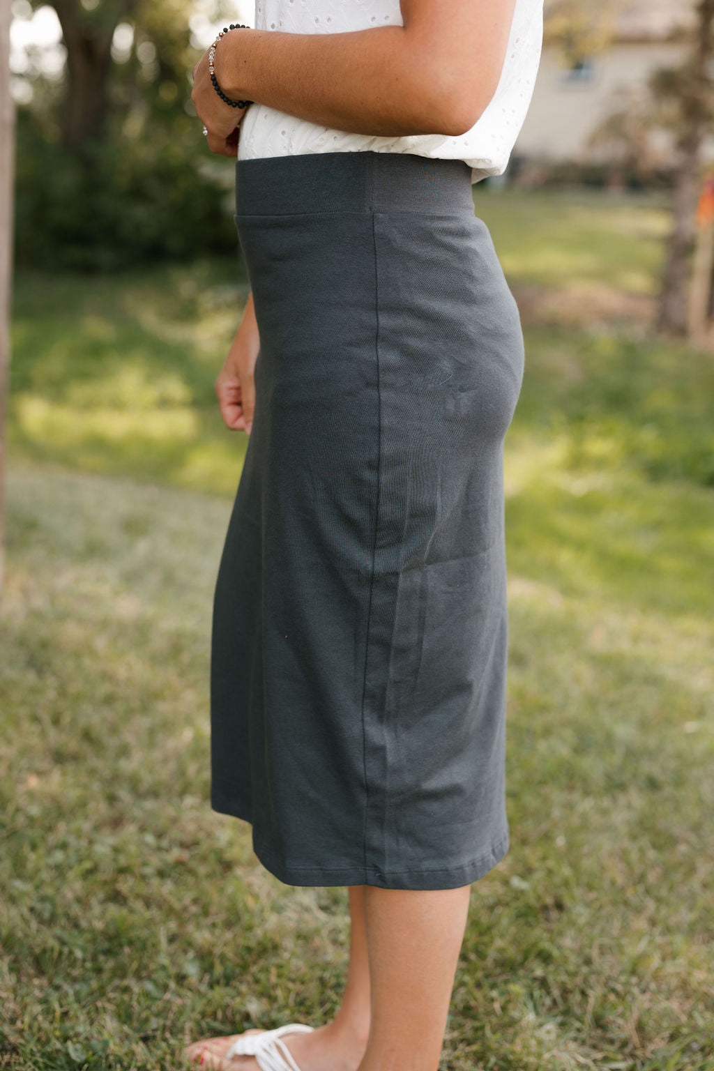 Gray Pencil Skirt*